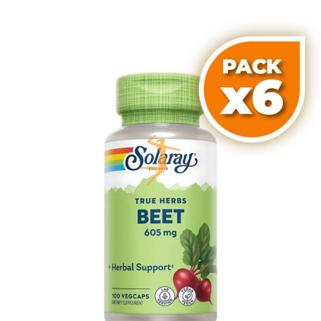 Pack 6x BEET ROOT 100 CÁPSULAS SOLARAY