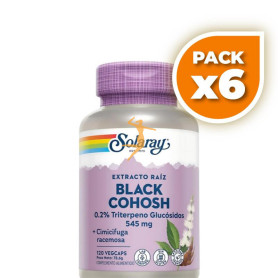 Pack 6x BLACK COHOSH 120 CÁPSULAS VEGETALES SOLARAY