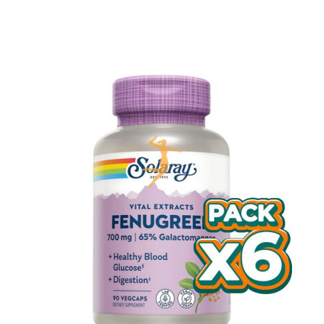 Pack 6x FENUGREEK 350Mg. 90 CÁPSULAS VEGETALES SOLARAY
