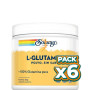 Pack 6x L-GLUTAMINE POLVO 300Gr. SABOR NEUTRO SOLARAY