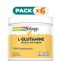 Pack 6x L-GLUTAMINE POLVO 300Gr. SABOR NEUTRO SOLARAY