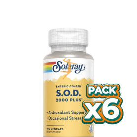Pack 6x S.O.D 2000 PLUS 100 CÁPSULAS VEGETALES SOLARAY