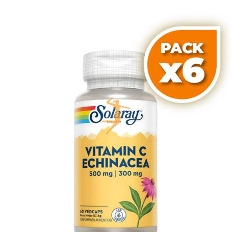Pack 6x VITAMIN C CON ECHINACEA 60 CAPSULAS SOLARAY