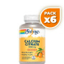 Pack 6x CALCIUM CITRATE 60 COMPRIMIDOS NARANJA SOLARAY