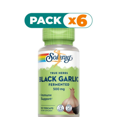 Pack 6x BLACK GARLIC BULB 50 CAPSULAS SOLARAY