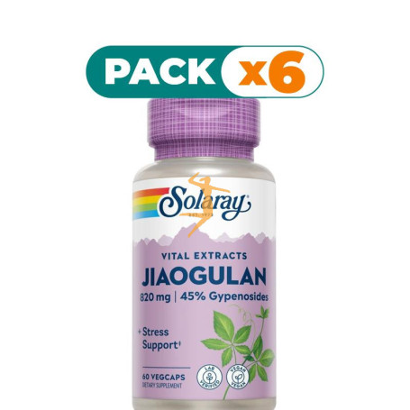 Pack 6x JIAOGULAN 410 MG- 60 VEGCAPS SOLARAY