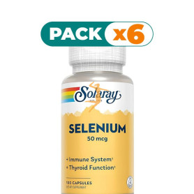 Pack 6x SELENIUM 50mcg 100 CAPSULAS SOLARAY