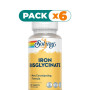 Pack 6x IRON BISGLYCINATE 60 COMPRIMIDOS SOLARAY