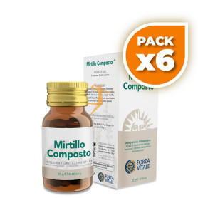 Pack 6x MIRTILLO COMPOSTO 25Gr. FORZA VITALE