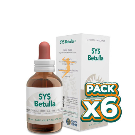 Pack 6x SYS BETULLA (ABEDUL) 50Ml. FORZA VITALE