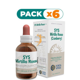 Pack 6x SYS MIRTILLO ROSSO 50Ml. FORZA VITALE