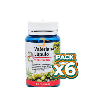 Pack 6x VALERIANA, LUPULO Y B12 60 CAPSULAS ESPADIET