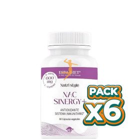 Pack 6x NAC SINERGY + 600MG 60 CAPSULAS ESPADIET.