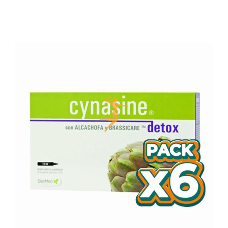 Pack 6x CYNASINE DETOX 20 AMPOLLAS DIETMED