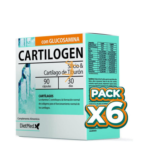 Pack 6x CARTILOGEN 90 CÁPSULAS DIETMED