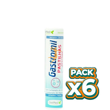 Pack 6x GASTROMIL 20 PASTILLAS DIETMED