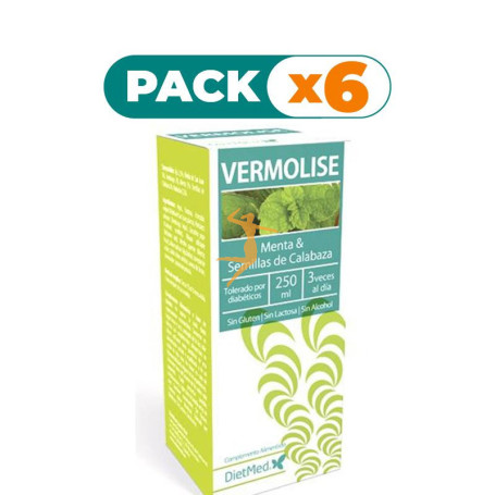 Pack 6x VERMOLISE SOLUCIÓN ORAL 250Ml. DIETMED