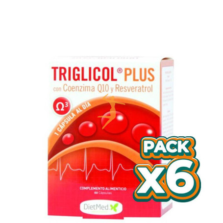 Pack 6x TRIGLICOL PLUS 60 CÁPSULAS DIETMED