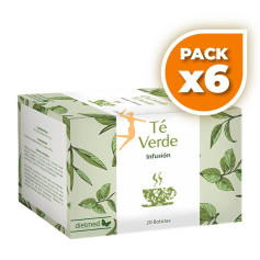 Pack 6x TÉ VERDE INFUSIÓN 20 SOBRES DIETMED