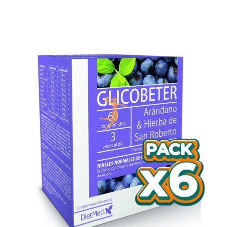 Pack 6x GLICOBETER 60 COMPRIMIDOS DIETMED