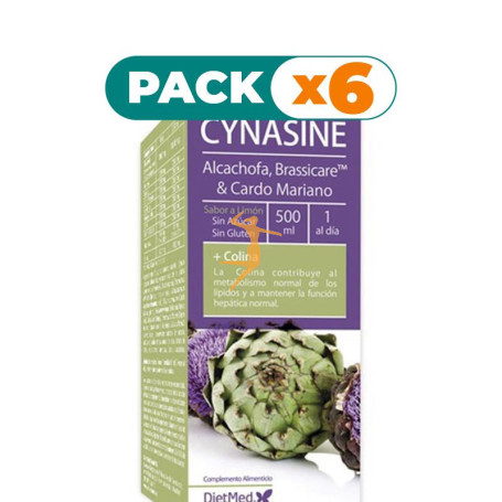 Pack 6x CYNASINE DETOX SOL. ORAL 500Ml. DIETMED