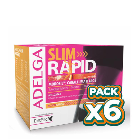 Pack 6x ADELGASLIM RAPID 60 CÁPSULAS DIETMED