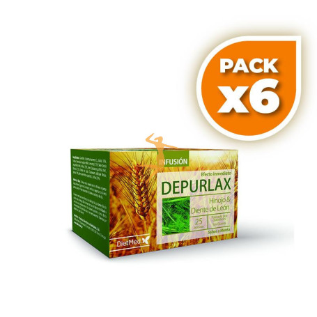 Pack 6x DEPURLAX CHA 25 FILTROS DIETMED