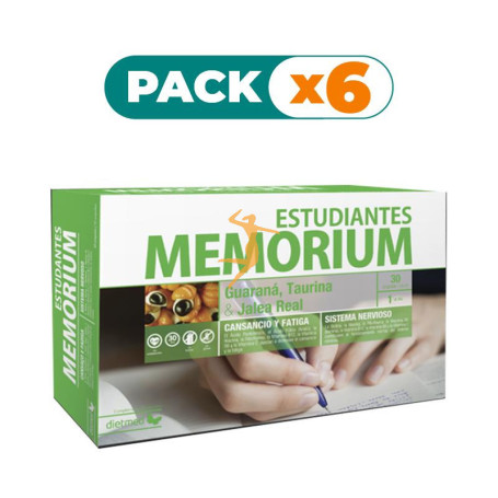 Pack 6x MEMORIUM ESTUDANTES 30 AMPOLLAS DIETMED