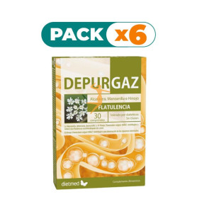 Pack 6x DEPURGAZ 30 COMPRIMIDOS DIETMED