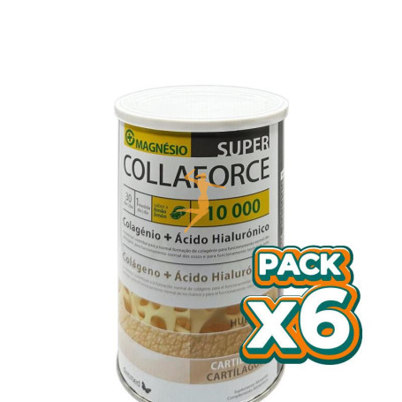 Pack 6x SUPER COLLAFORCE 10.000 MAGNESIO (LIMÓN) 450GR DIETMED