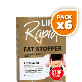 Pack 6x LIPORAPID FAT STOPPER 30 COMPRIMIDOS DIETMED