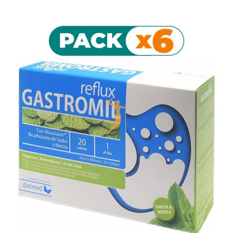 Pack 6x GASTROMIL REFLUX 20 SOBRES DIETMED