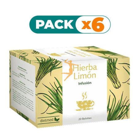 Pack 6x INFUSIÓN HIERBA DE LIMÓN 20 BOLSITAS DIETMED