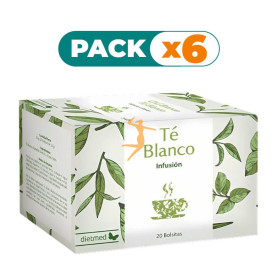 Pack 6x INFUSIÓN TÉ BLANCO 20 BOLSITAS DIETMED