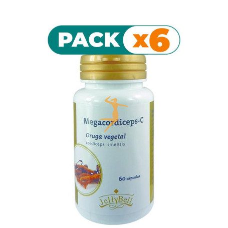 Pack 6x MEGACORDICEPS C 60 CÁPSULAS JELLYBELL