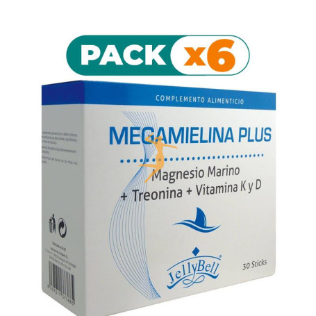 Pack 6x MEGAMIELINA PLUS 30 STICKS DE 4,5Gr. JELLYBELL