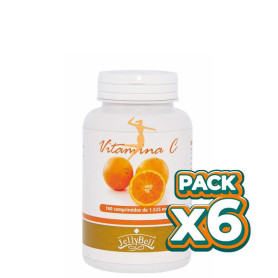Pack 6x VITAMINA C 100 COMPRIMIDOS JELLYBELL