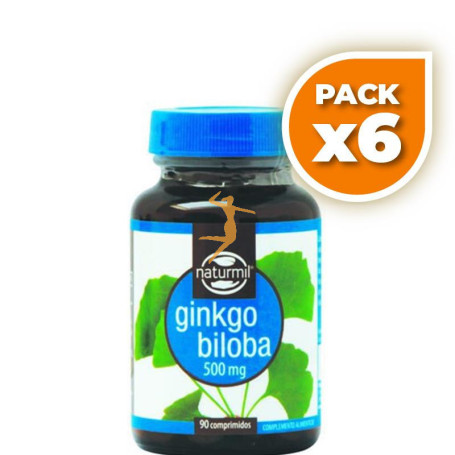 Pack 6x GINKGO BILOBA 500Mg. 90 COMPRIMIDOS NATURMIL