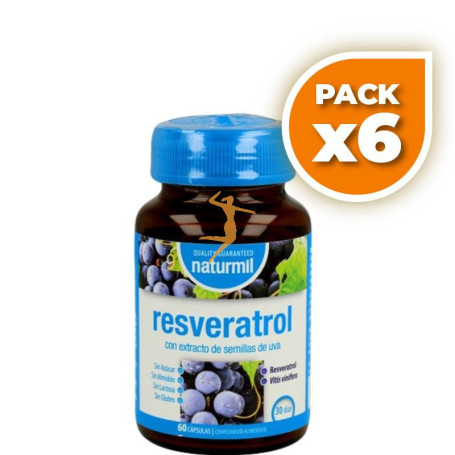 Pack 6x RESVERATROL 20Mg. 60 CÁPSULAS NATURMIL