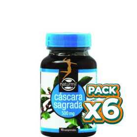 Pack 6x CASCARA SAGRADA 500Mg. 90 COMPRMIDOS NATURMIL