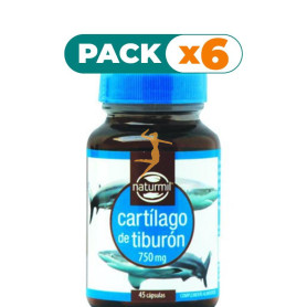 Pack 6x CARTÍLAGO DE TIBURÓN 750Mg. 45 CÁPSULAS NATURMIL