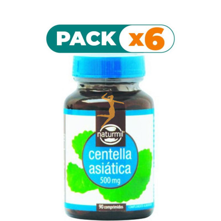 Pack 6x CENTELLA ASIATICA 500Mg. 90 COMPRIMIDOS NATURMIL