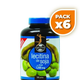 Pack 6x LECITINA DE SOJA 1.200Mg. 180 PERLAS NATURMIL