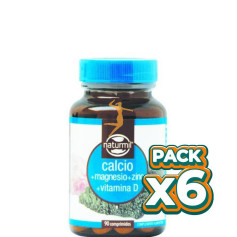 Pack 6x CALCIO+MAGNESIO+ZINC y VITAMINAD 90 COMPRIMIDOS NATURMIL