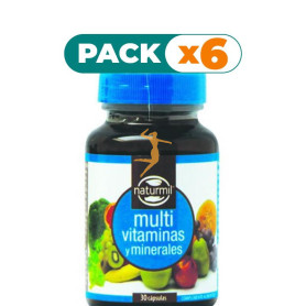 Pack 6x MULTIVITAMINAS & MINERALES 30 PERLAS NATURMIL