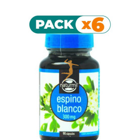 Pack 6x ESPINO BLANCO 300Mg. 90 PERLAS NATURMIL