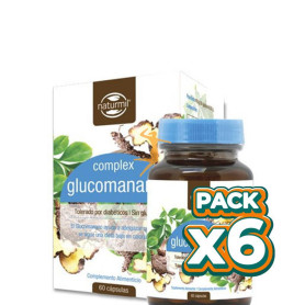 Pack 6x GLUCOMANANO COMPLEX 500Mg. 60 CÁPSULAS NATURMIL