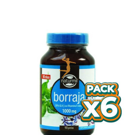 Pack 6x BORRAJA 1.000Mg. 90 PERLAS NATURMIL