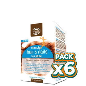 Pack 6x HAIR & NAIL COMPLEX 60 COMPRIMIDOS NATURMIL