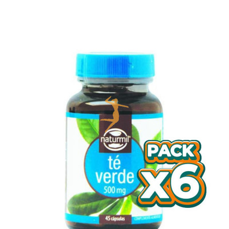 Pack 6x TÉ VERDE 500Mg. 45 CÁPSULAS NATURMIL